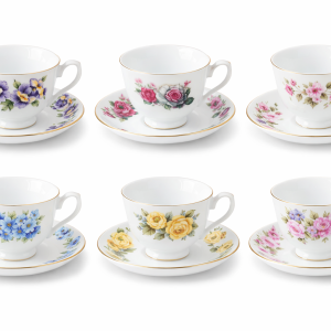 Tea Cups & Saucers 12 sets Bundle  -  Assorted