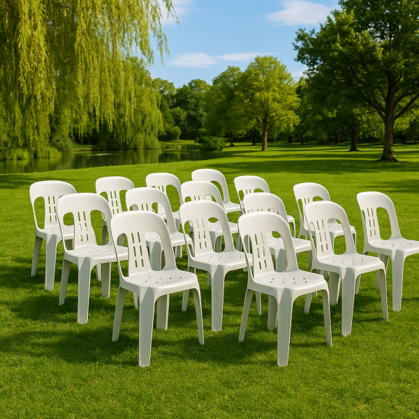 Adults Plastic Chair - White or Cream