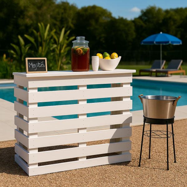 Drinks BAR 1.2m - White, Rustic or Black - Image 3