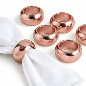6 Pack Polished Napkin Rings - Many Colours