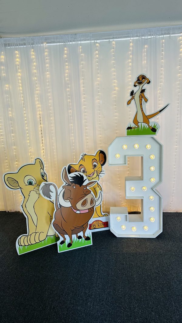 Lion king light up three Brisbane hire pick up diy collect Virginia