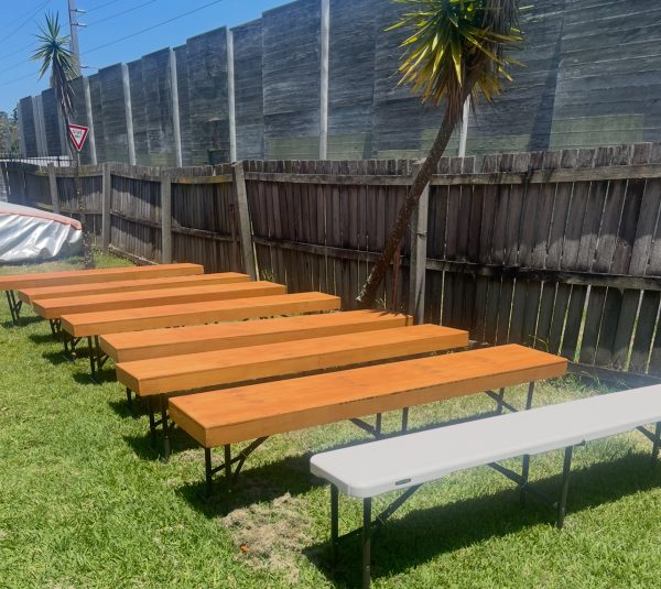 Benches & Table DELUXE BUNDLE for 8ppl - Rustic or White - Image 5