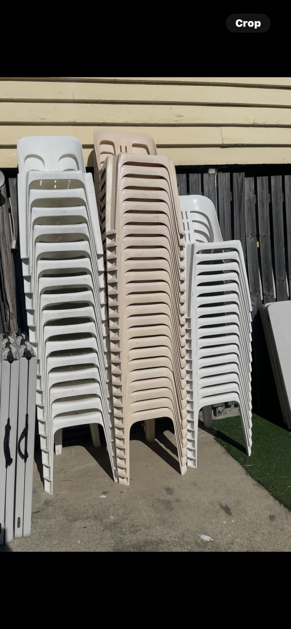 Adults Plastic Chair - White or Cream - Image 7