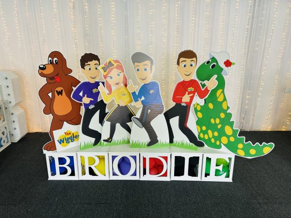 The Wiggles party props for hire Brisbane Virginia kids birthday balloon cutout Dorothy dinosaur wags the dog The Wiggles