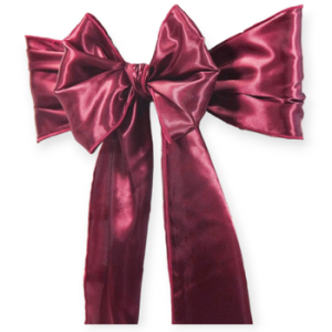 6 Pack Satin Chair Sashes - Various Colours