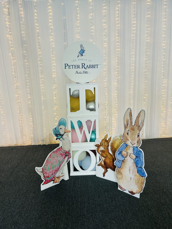 Peter Rabbit corflute cutouts Brisbane virginia north side party hire baby shower