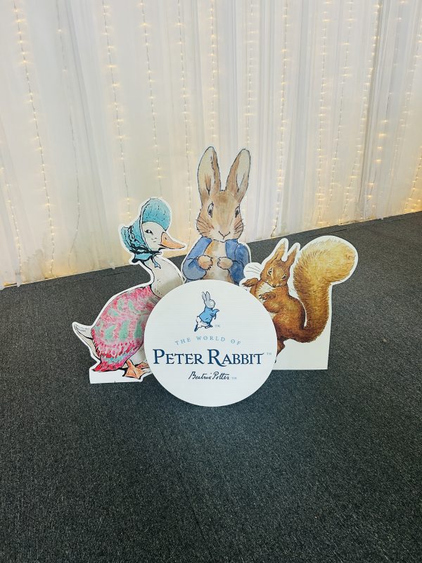 Peter Rabbit corflute cutouts Brisbane virginia north side party hire baby shower