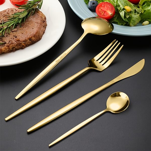 Cutlery Sets 24 piece - Gold, Black or Silver