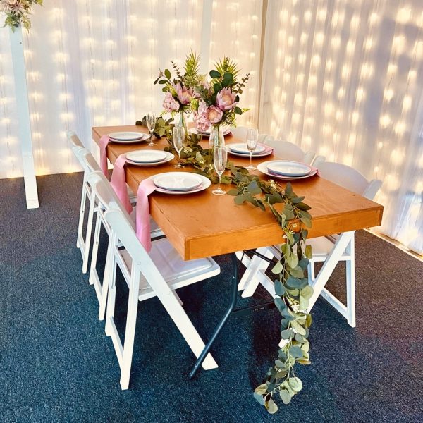 6 Seater Americana Chairs & Wood table BUNDLE - Rustic or White - Image 2