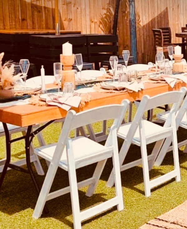 Chairs (Americana) & Table - DELUXE BUNDLE for 6ppl - Rustic or White - Image 4