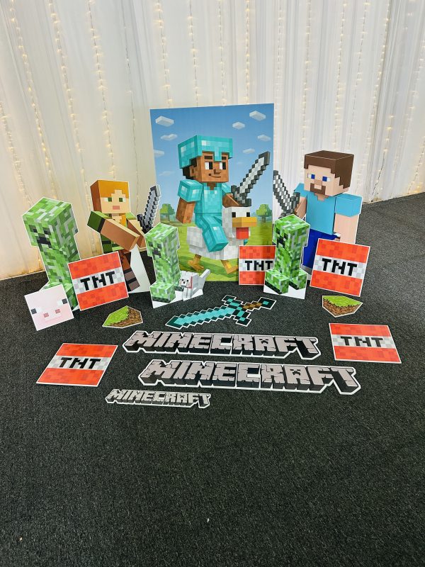 MINECRAFT Corflute Cutouts 18pc BUNDLE