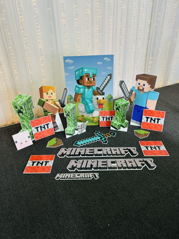 MINECRAFT Corflute Cutouts 18pc BUNDLE - Image 2