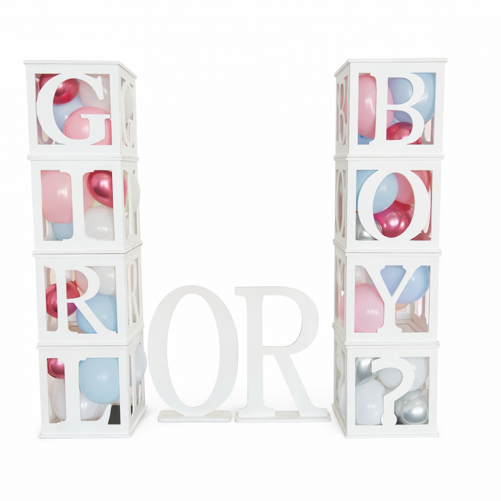 Baby BLOCKS Girl OR Boy ? Includes balloons - Image 9