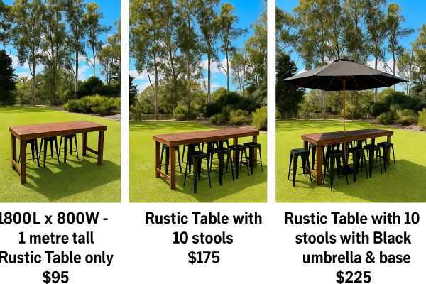 Bar Table 10 Seater RUSTIC - Various Bundles - Image 3