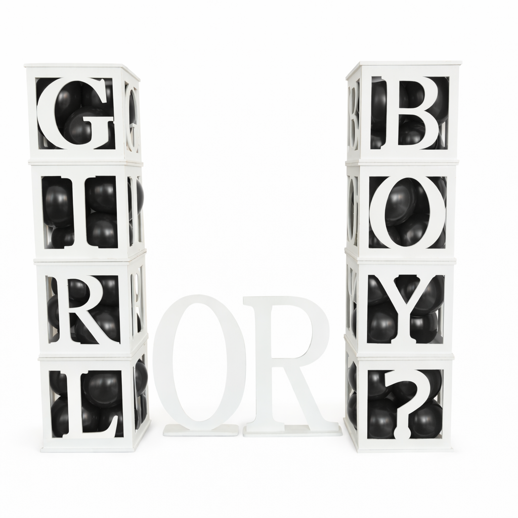 Baby BLOCKS Girl OR Boy ? Includes balloons - Image 8