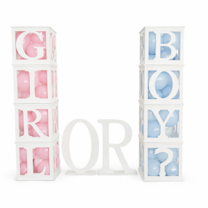 Baby BLOCKS Girl OR Boy ? Includes balloons