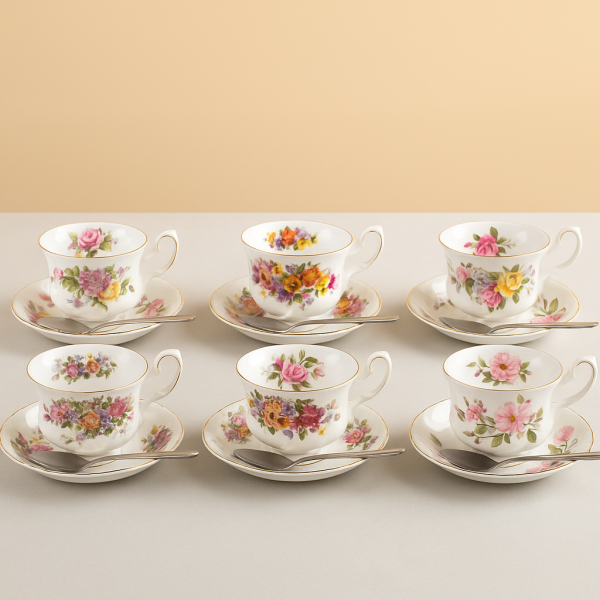 Teacup & Saucer Sets (6) - Image 2
