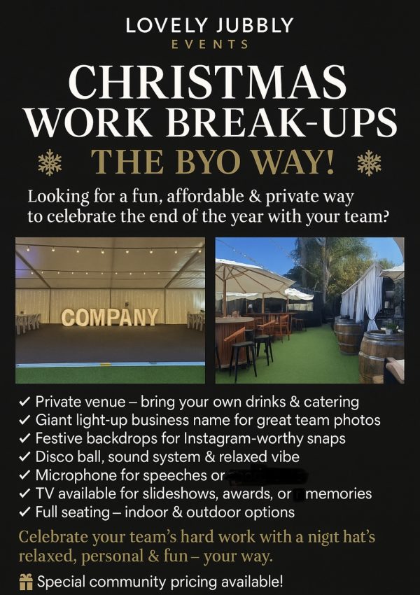 Christmas work break up offer ! 25% off plus free light up letters