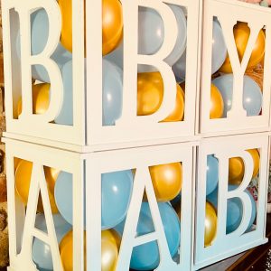 BABY Blocks BABY white wooden large