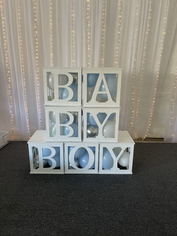 Baby Blocks BABY BOY includes balloons - Image 3