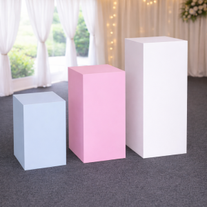 3 x Wooden rectangle plinths - 3 colour choices