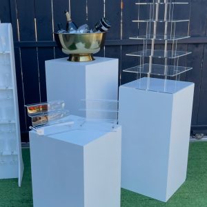 3 x Wooden rectangle plinths