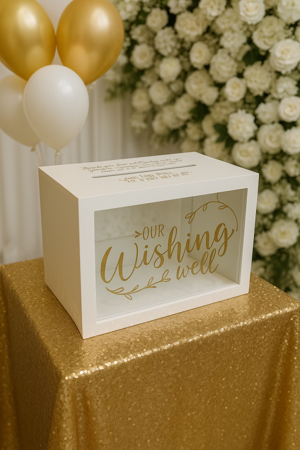 Wishing Well - White Wooden