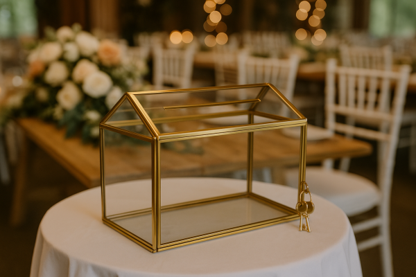Wishing Well 32cm - Gold Geo