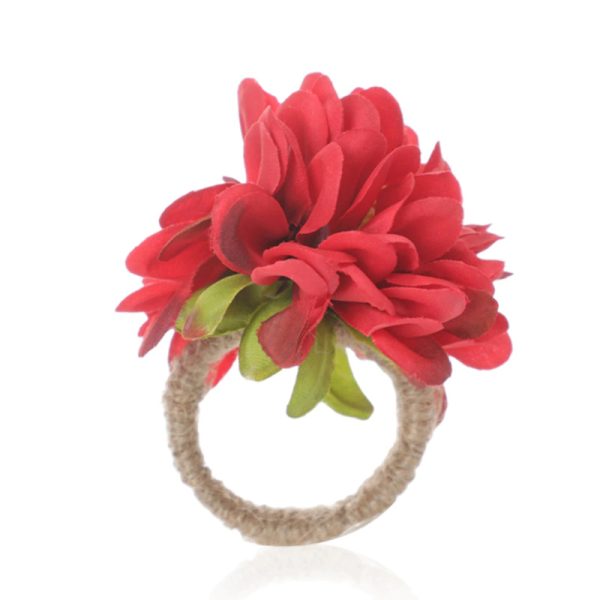 6 Pack floral napkin rings - Various Styles - Image 6