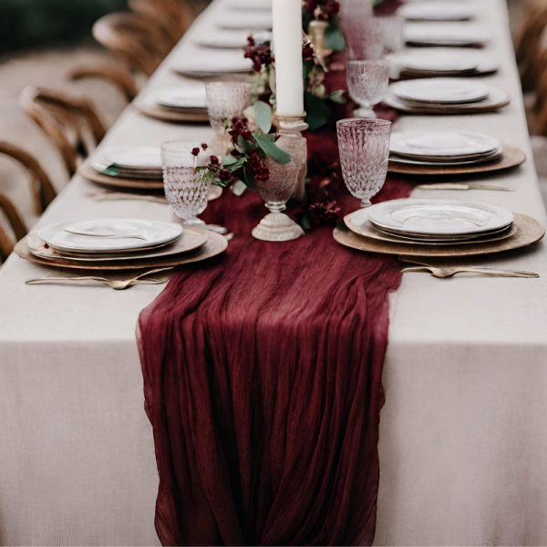 2m / 4m Table Runner Cheesecloth - All Colours - Image 5