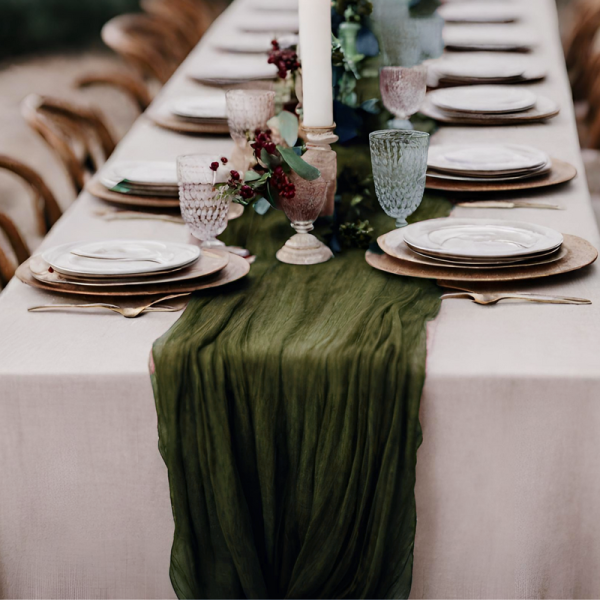 2m / 4m Table Runner Cheesecloth - All Colours - Image 7