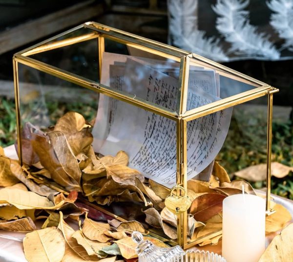 Wishing Well 32cm - Gold Geo