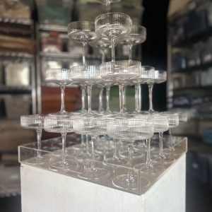 4 tier 30 Glass Champagne Tower with Tray
