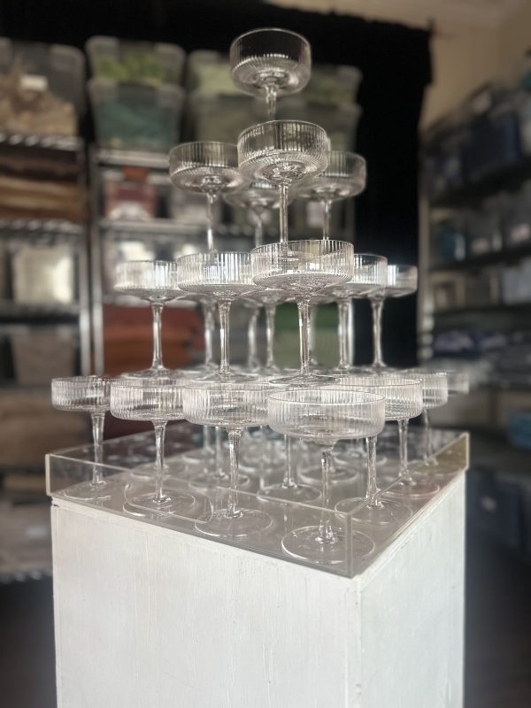 4 tier 30 Glass Champagne Tower with Tray