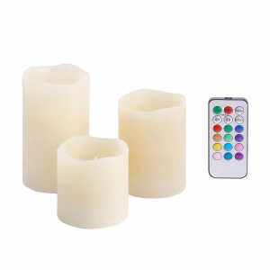 3 Pack Colour Changing Remote control Candles