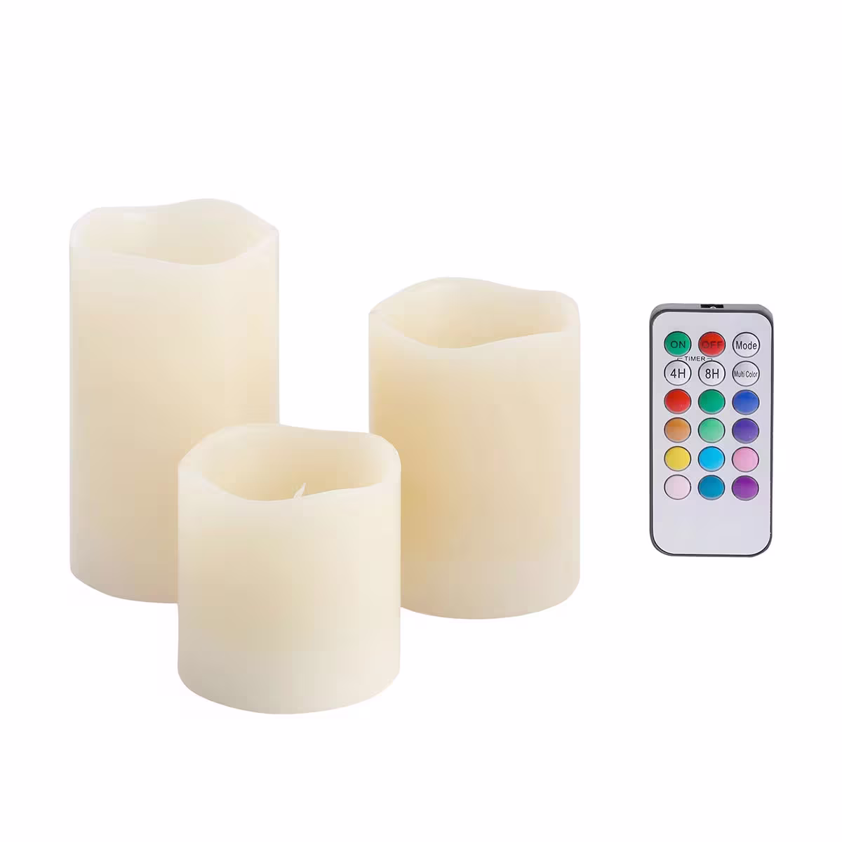 3 Pack Colour Changing Remote control Candles