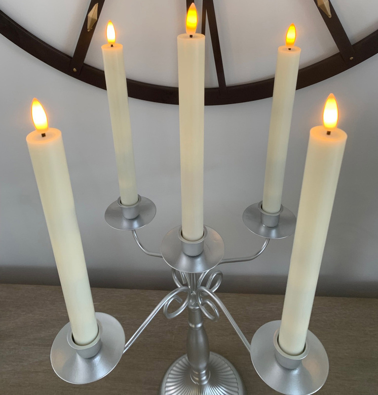 6 Piece Candles - Battery Operated - Tapered - Image 3