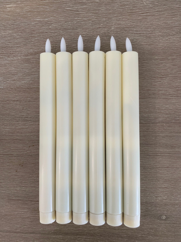 6 Piece Candles - Battery Operated - Tapered - Image 5