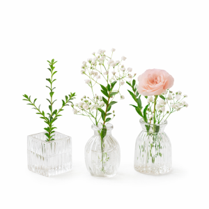 Small vases with florals - 3 Pack