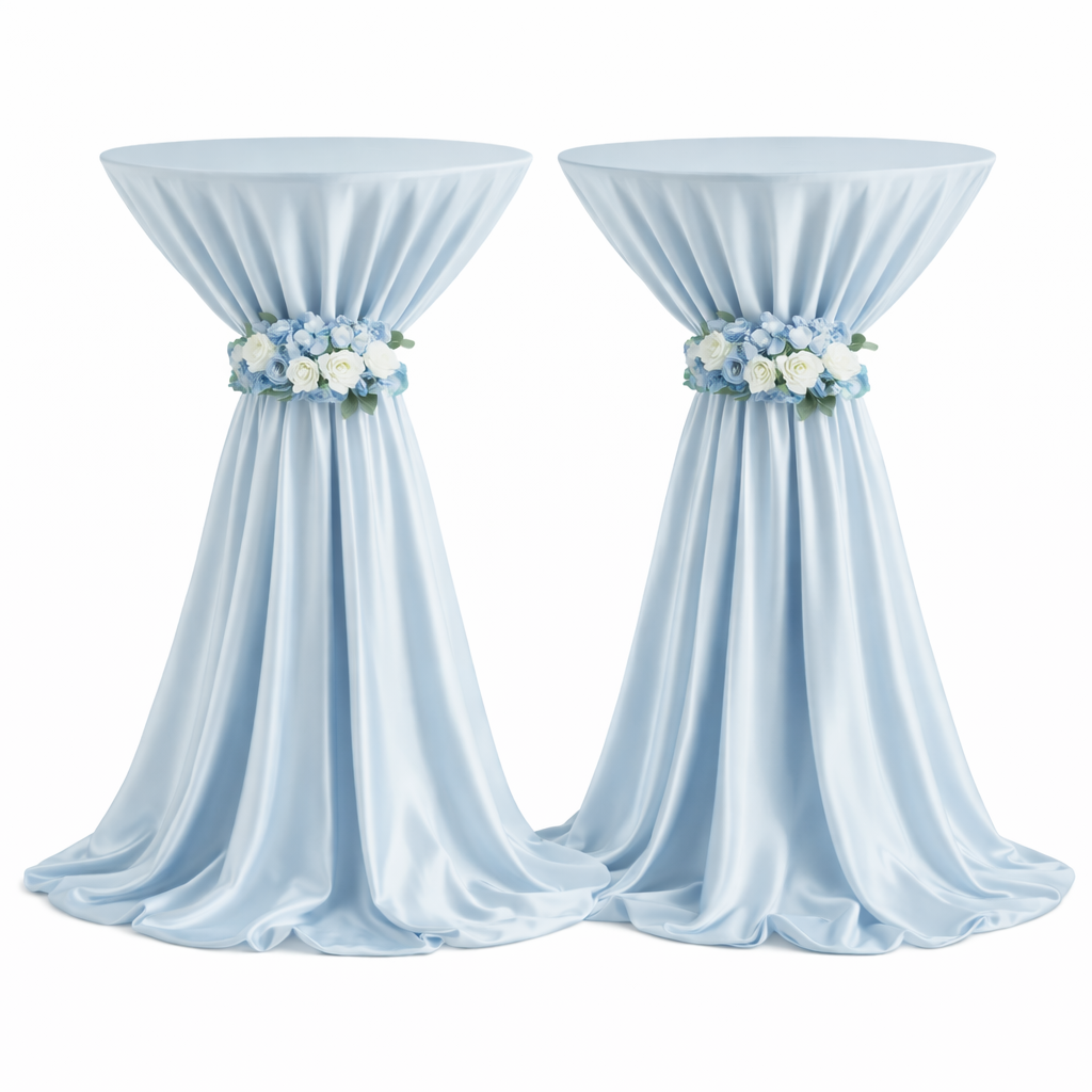 2 Large Bar Tables with Covers - Image 2